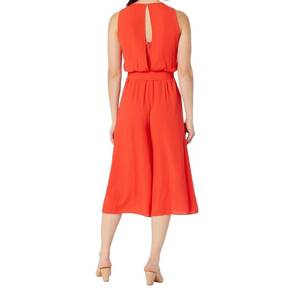 Vince Camuto Womens Sleeveless Poppy Culotte Jumpsuit With Belt Size 8 - Picture 2 of 13